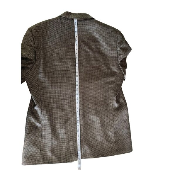 RALPH Lauren Silk Wool Blend Men's Sports‎ Jacket Blazer Brown Herringbone 44R - Picture 13 of 13